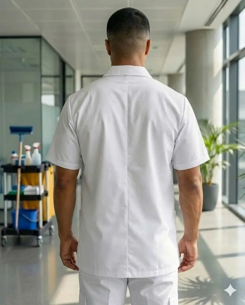 4 Saco 3.4 unisex camisero antifluido MC  cierre fronta 3 bolsillos ref 0883.webp