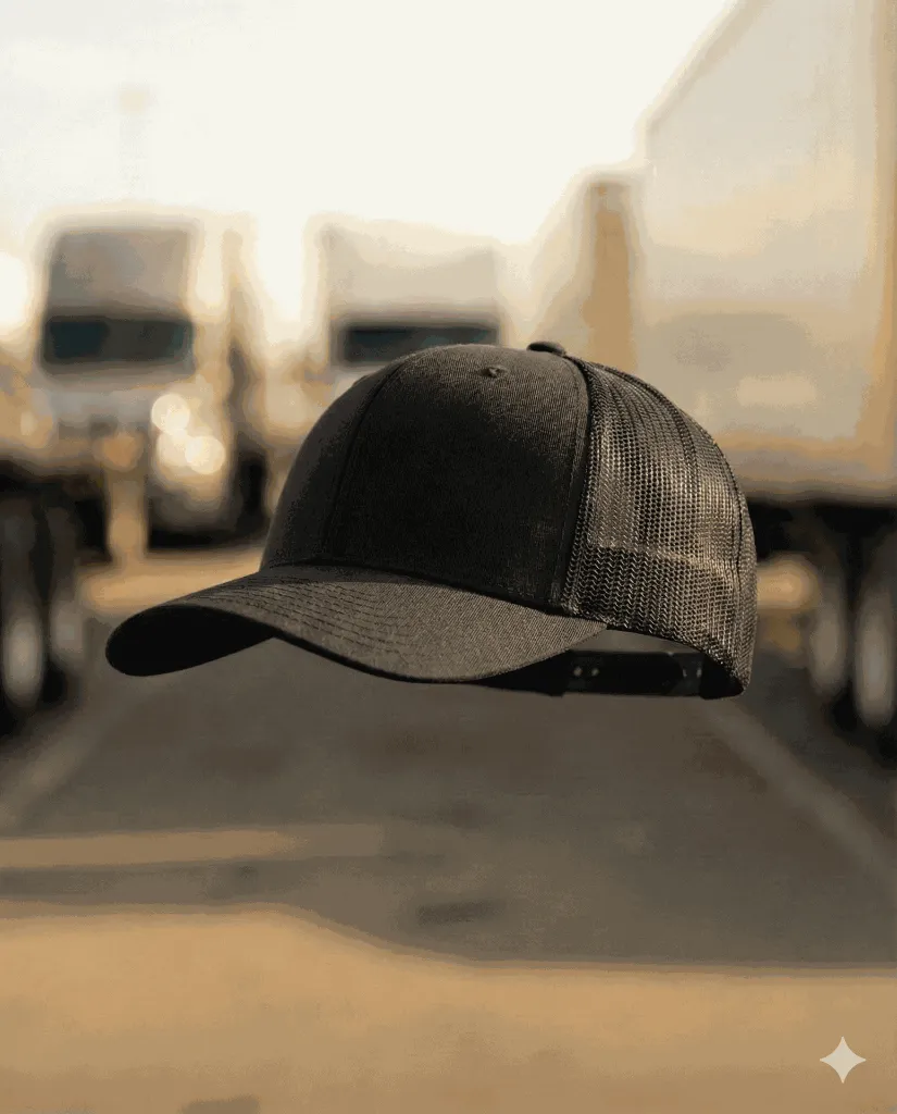 2.1. Cachucha unisex camionera malla Negra.webp