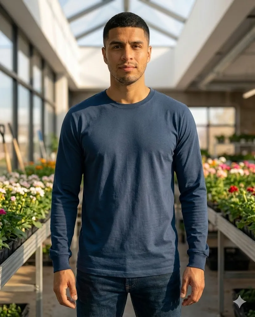 Camiseta Cuello Redondo Manga Larga