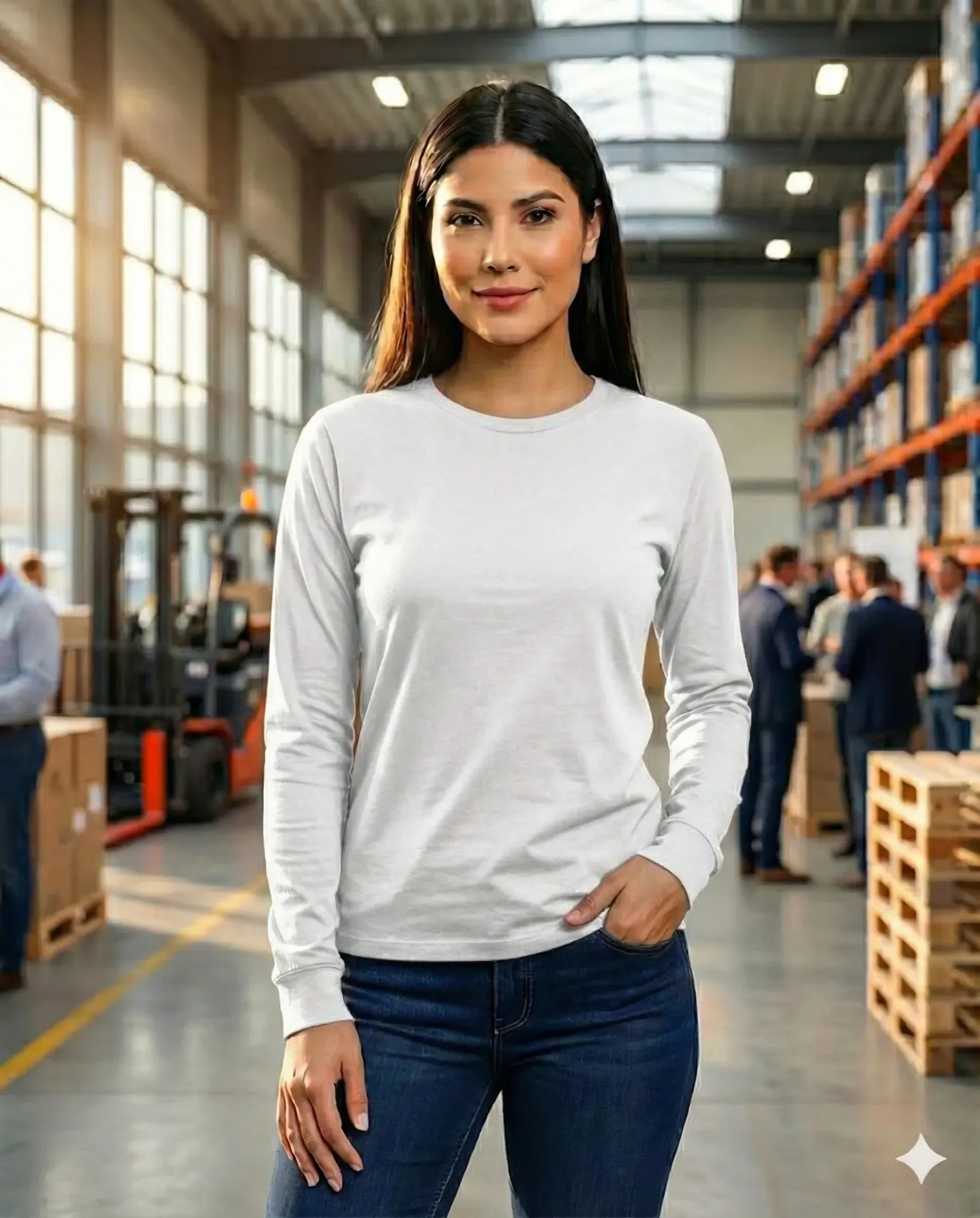 Camiseta Cuello Redondo Manga Larga