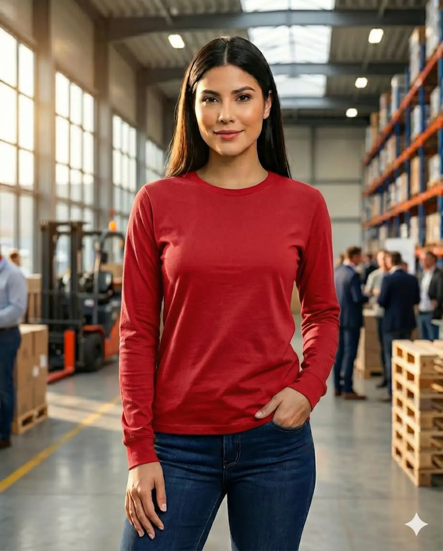 Camiseta Cuello Redondo Manga Larga